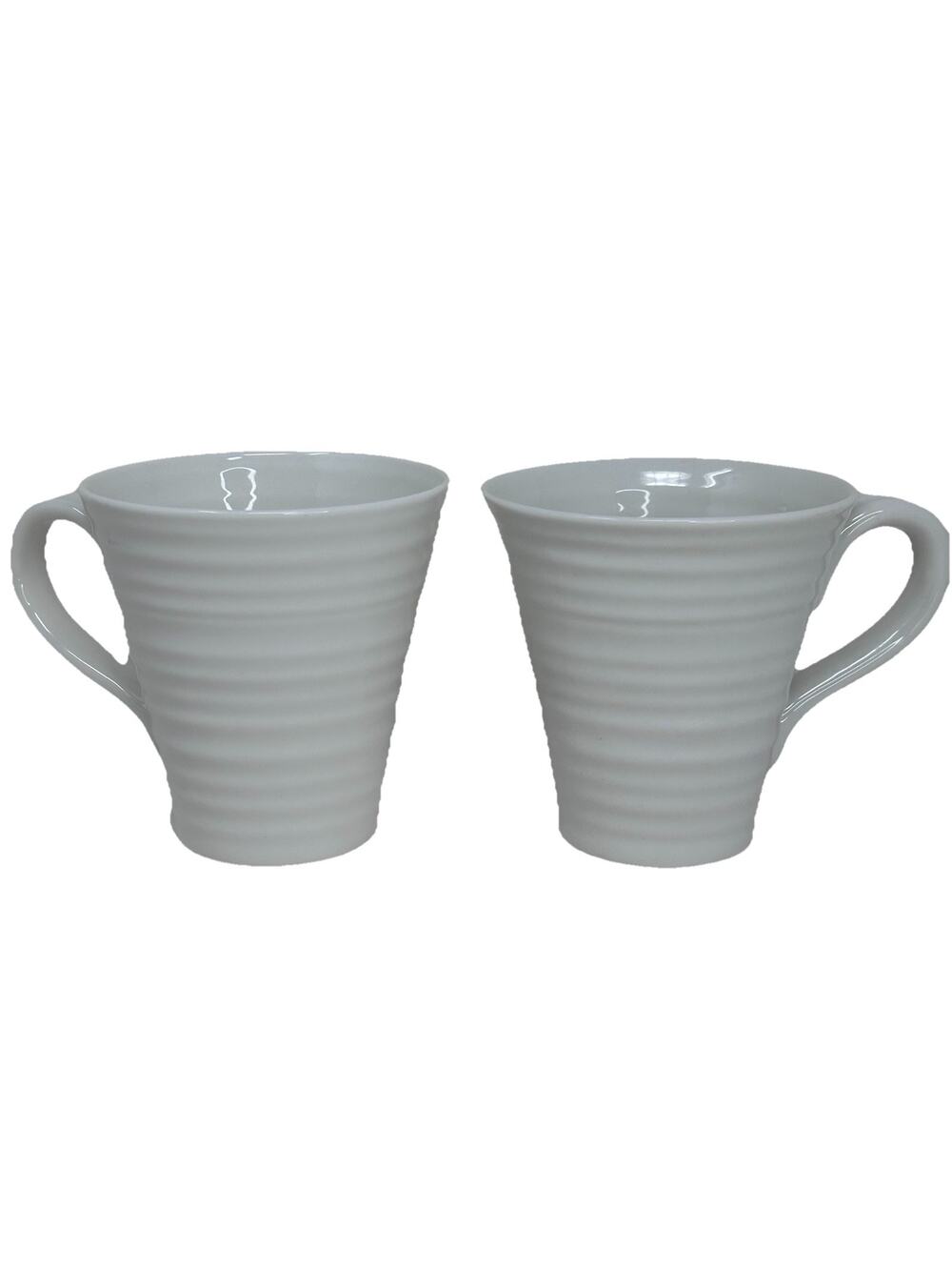 Portmeirion Sophie Conran Collection Mug 12oz Porcelain White Set Of 2 Cups